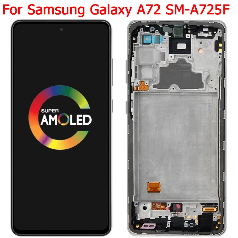 

6.7" Original For Samsung Galaxy A72 Display LCD Touch Screen With Frame SM-A725F A725F/DS A726B/DS LCD Display Parts