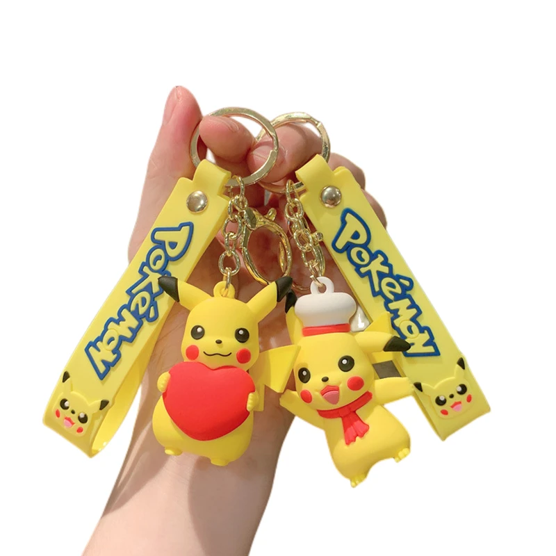 

Games Anime Pokemon Figure Pikachu Various Shapes Key Rings Accessories Schoolbags Ornaments Cute Doll Accessories