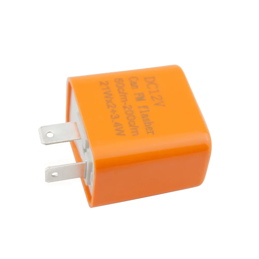 

1Pcs Universal Motorcycle LED Lights Adjustable Frequency Square Flashing Blinker LED 2 Pin Flasher Turn Signal Indicator Relay