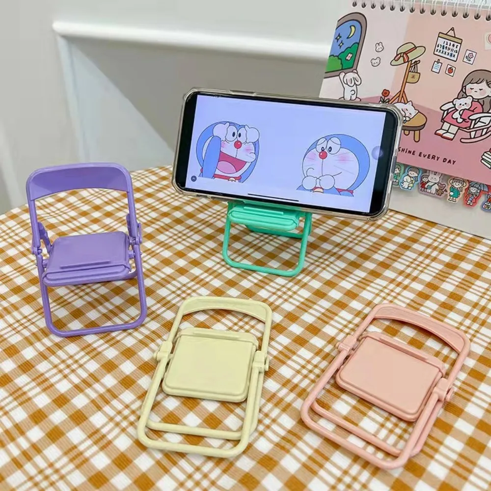 

Portable Mini Mobile Phone Stand Desktop Chair Stand 4 Color Adjustable Macaron Color Stand Foldable Shrink Decoration Decoratio