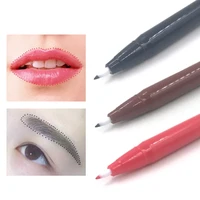 2pcs waterproof tattoo pencil microblading surgical skin marker pen eyebrow lip liner permanent makeup tattoo positioning pen