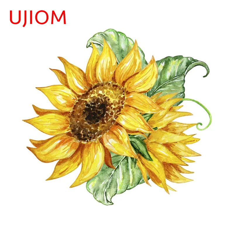 

UJIOM 13cm X 12.2cm Large Plant Sunflower Decal Waterproof Vinyl Wall Sticker Anti Rubbing Creativite Floor Light Switch Decals