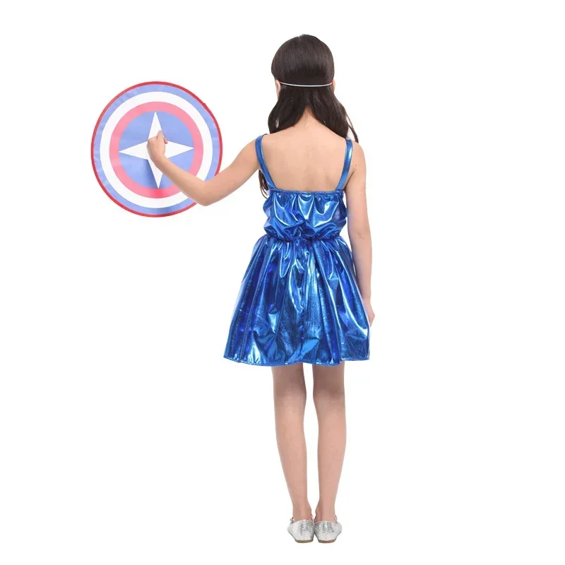 Детский костюм капитана Америки платье с маской наряды для дня рождения костюмы