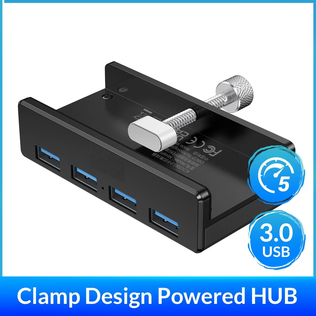

USB 3.0 HUB Powered With Charging Multi 4 Ports Desk Clip USB Splitter Adapter SD Card Reader for PC Computer Accessories