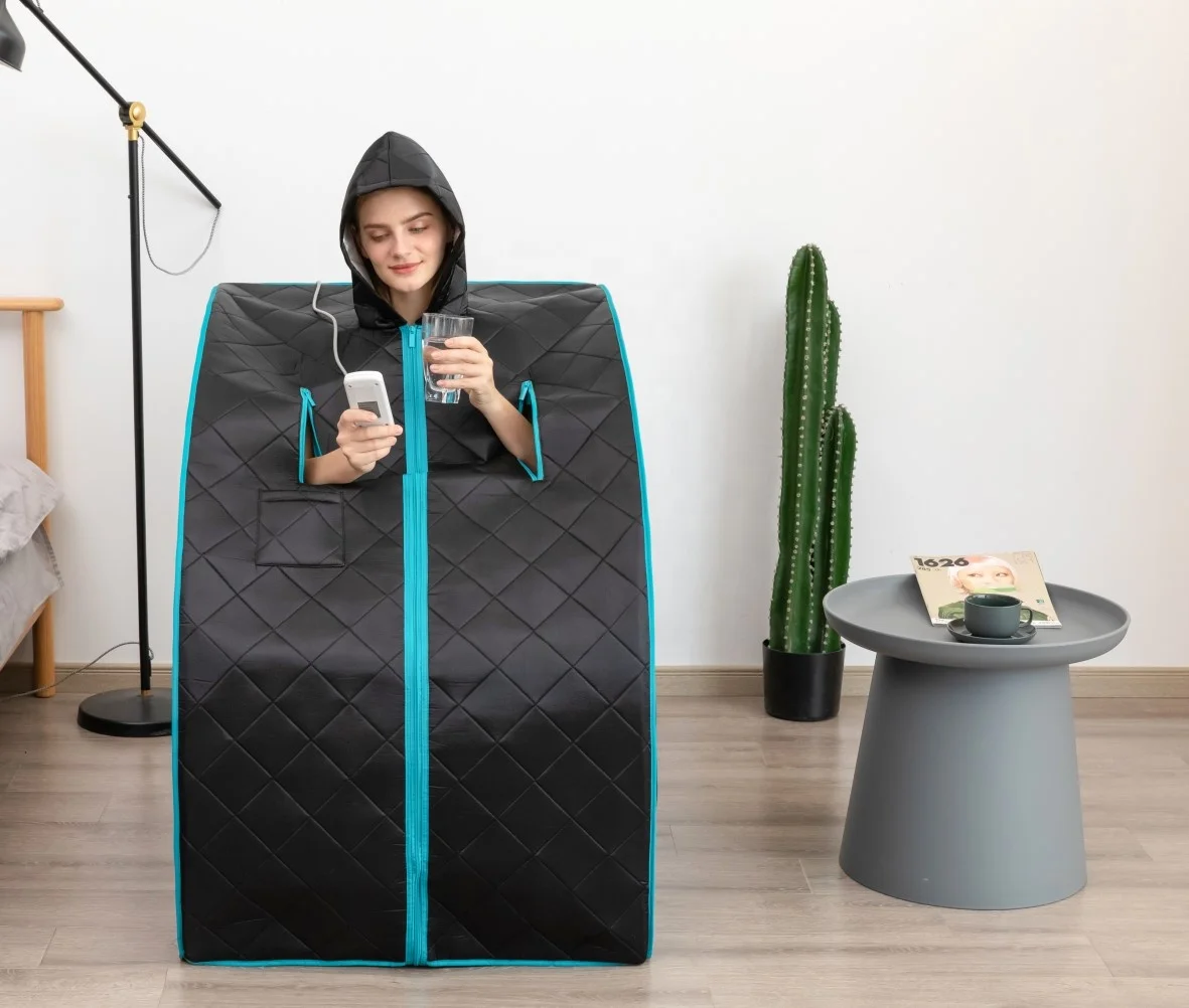 

Smartmak steam Sauna Household with Hat Personal Full Body SPA Tent Separate Heating Foot Pad and Upgraded Chair