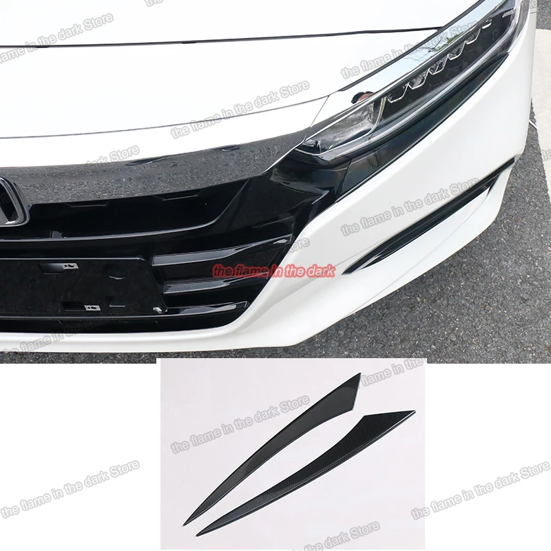 

carbon fiber car headlight trims decoration for honda accord x 10 10th 2018 2019 2020 2021 2022 accessories gen auto exterior