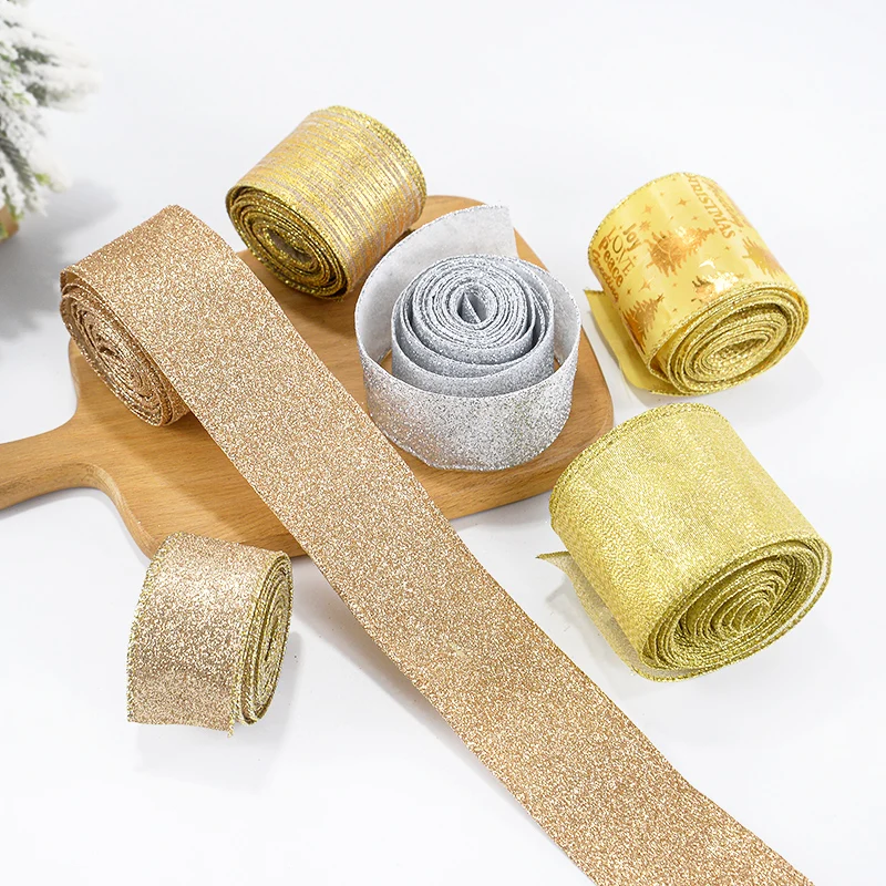 5m Christmas Ribbon Crafts Sewing Ornaments Polyester For Handmade DIY Gift Packing Decoration