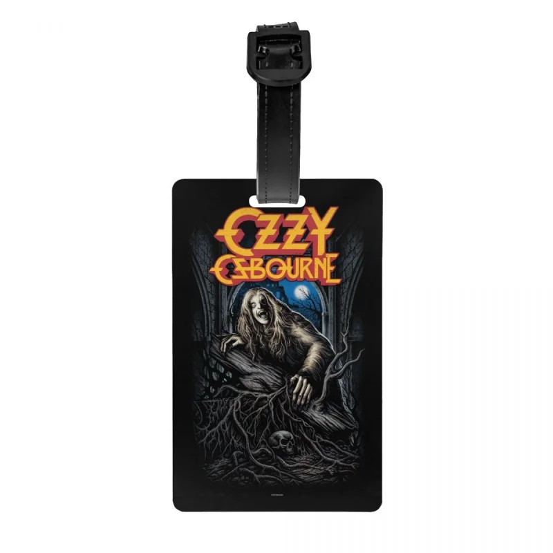 

Ozzy Osbourne Prince Of Darkness Luggage Tags for Suitcases Cute Heavy Metal Band Rock Baggage Tags Privacy Cover ID Label