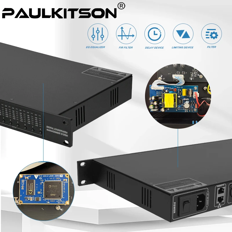 Цифровой аудиопроцессор Paulkitson DP48S с программным управлением через ПК, IIR-лимитер, управление динамиками, профессиональный, для сцены, бара, домашнего аудио (art.: 3920dcad050e2) - 3920dcad050e2