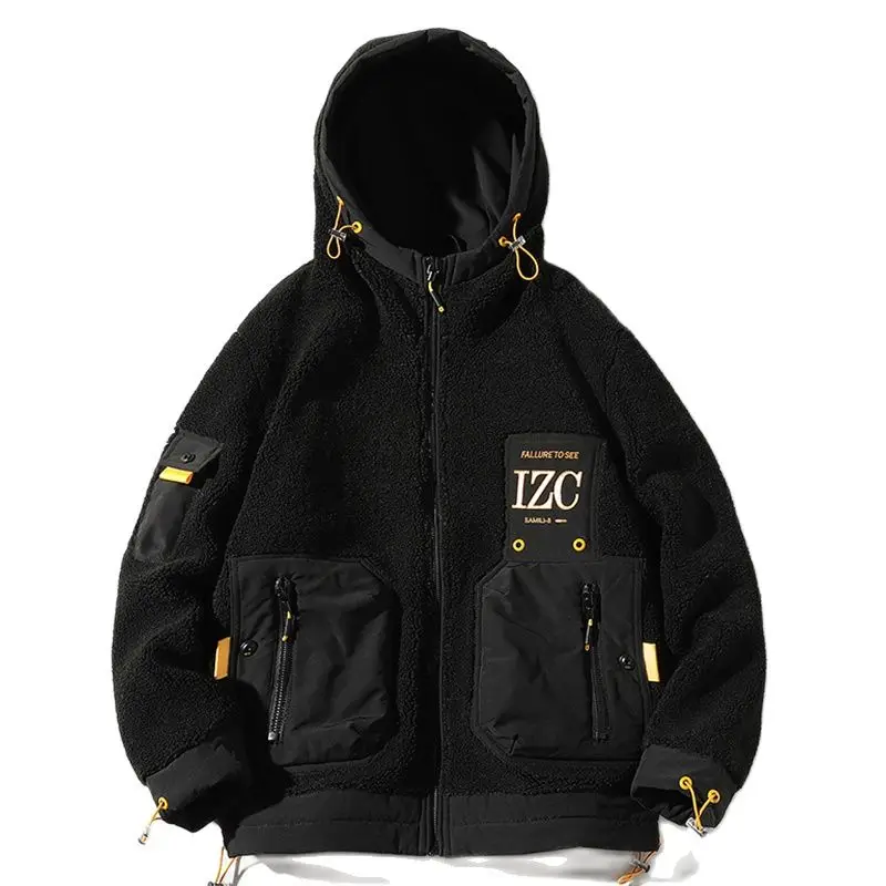 

2021 Winter Thick Warm Fleece Jacket Parkas Men Autumn New Fashion Streetwear Casual Coat Mens Windproof Hooded Parkas Men