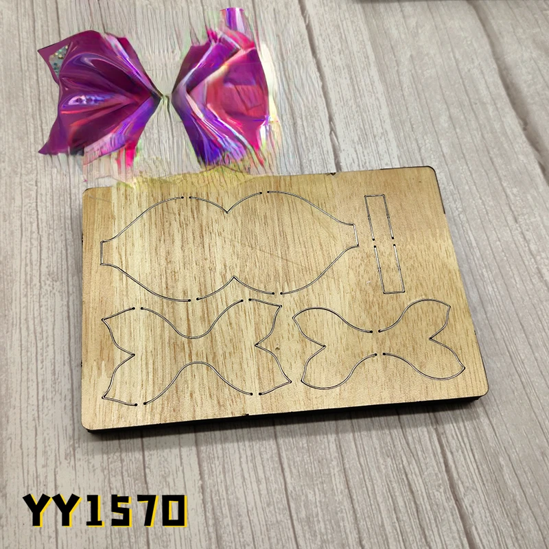 

Lace bow hairpin die-cutting wooden mold is suitable for most machinesYY1570