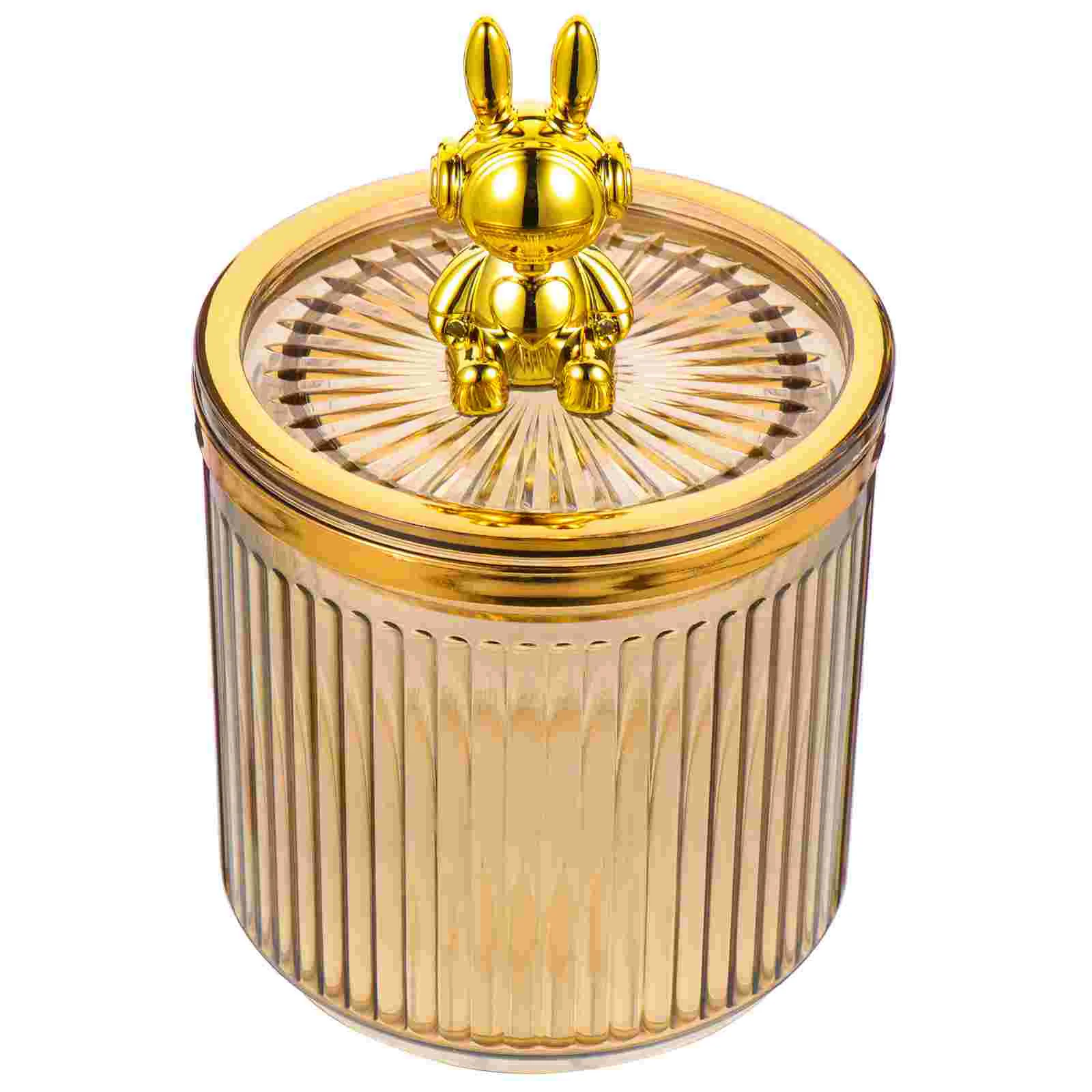 

Simple Style Storage Jar Cartoon Figurine Decoration Canister Acrylic Transparent Sundries Can