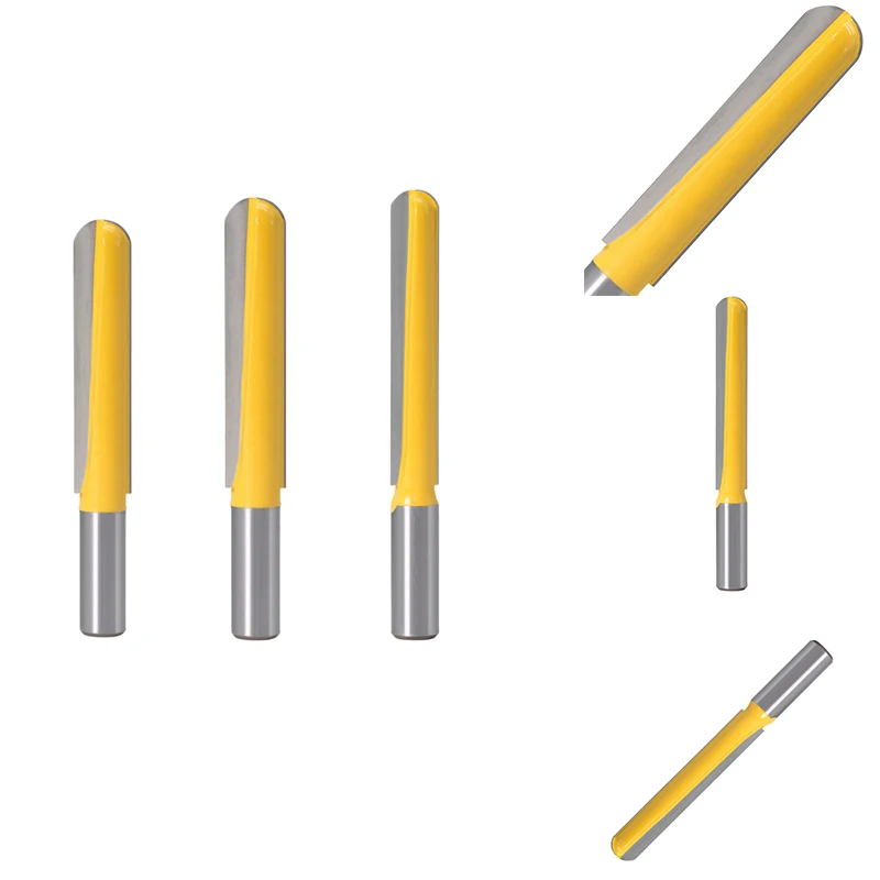 

3Pcs Shank CNC Carbide End Mill Tool Long Blade Round Nose Bit Core Box Router Bit Long Reach Woodworking Tools