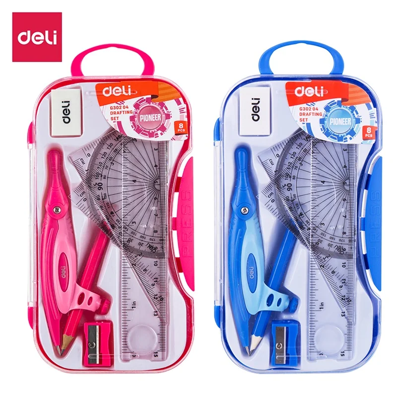 

Deli 1 Set Compass Drafting Random color Precision Measuring Tool EG30204