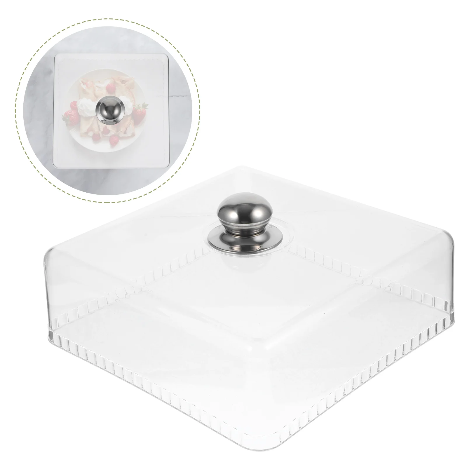 

Cover Cakedome Clearlid Display Snackdecorative Platter Serving Bread Tray Bakery Stand Holder Cloche Pastry Dessert Cheese Dish