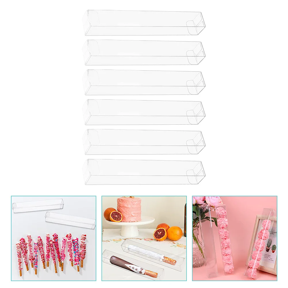 

Box Boxes Clear Macaron Bakery Packaging Pretzel Bar Cookie Gift Chocolate Containers Favor Holder Transparent Dessert Pastry