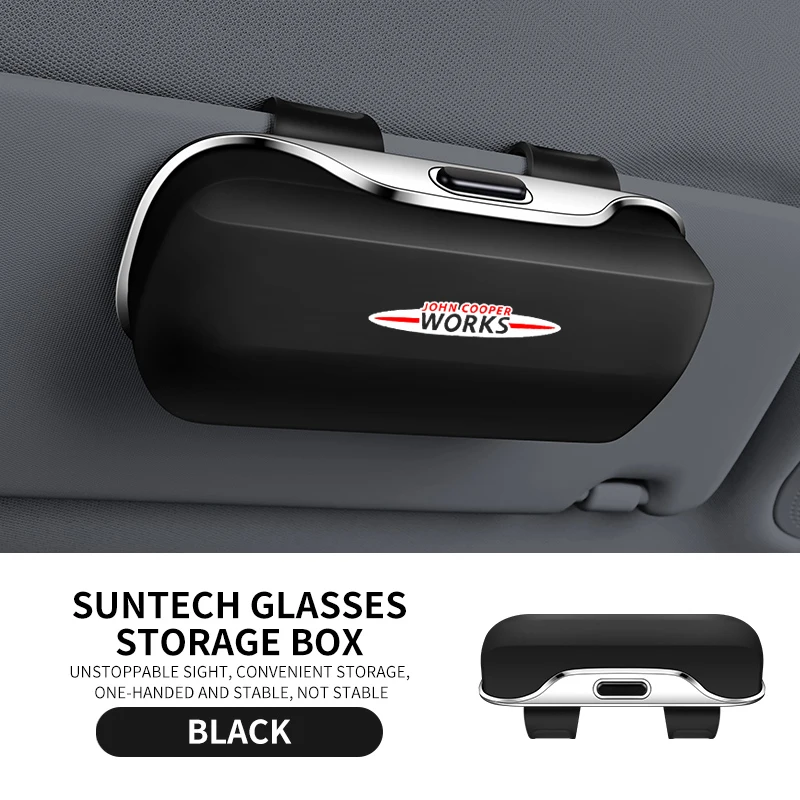 

Для Mini Cooper WORKS F55 F56 F60 F53 F54 R55 John Автомобильный козырек, держатель для очков, зажим-органайзер, защитный чехол для хранения
