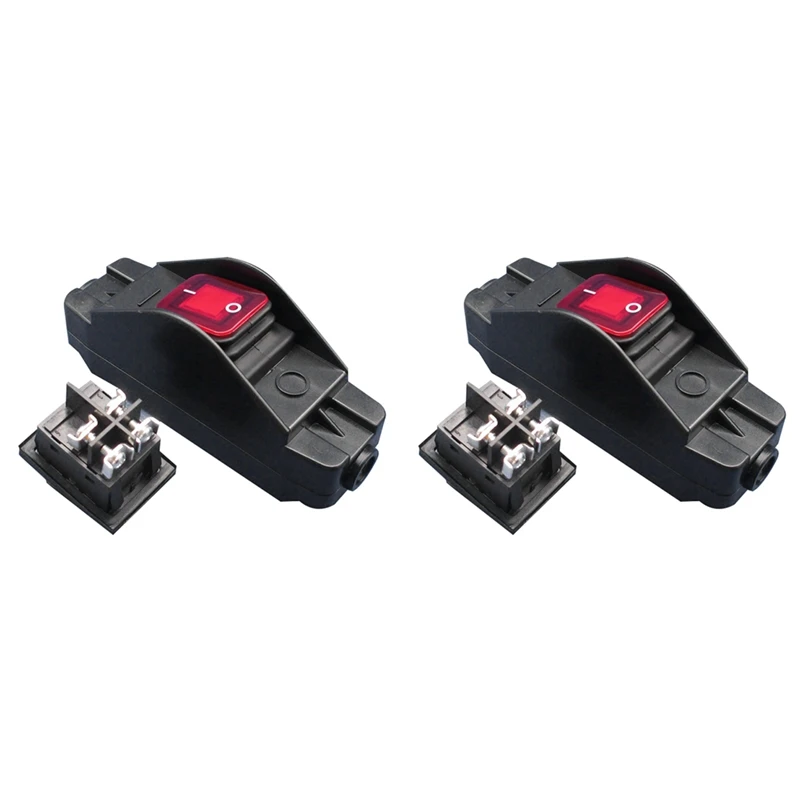 

2X 30A 12V JR-617 Waterproof Line Medium Switch Line Switch Flat Round Line Silver Contact Double Cut Dust-Proof Switch CNIM Hot