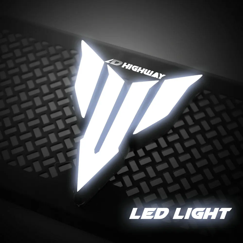 

LED Light Bumb Motorcycle Radiator Grille Cover Guard Aluminum Oil Cooler Protection Protetor for Yamaha MT07 FZ07 FZ-07 XSR700