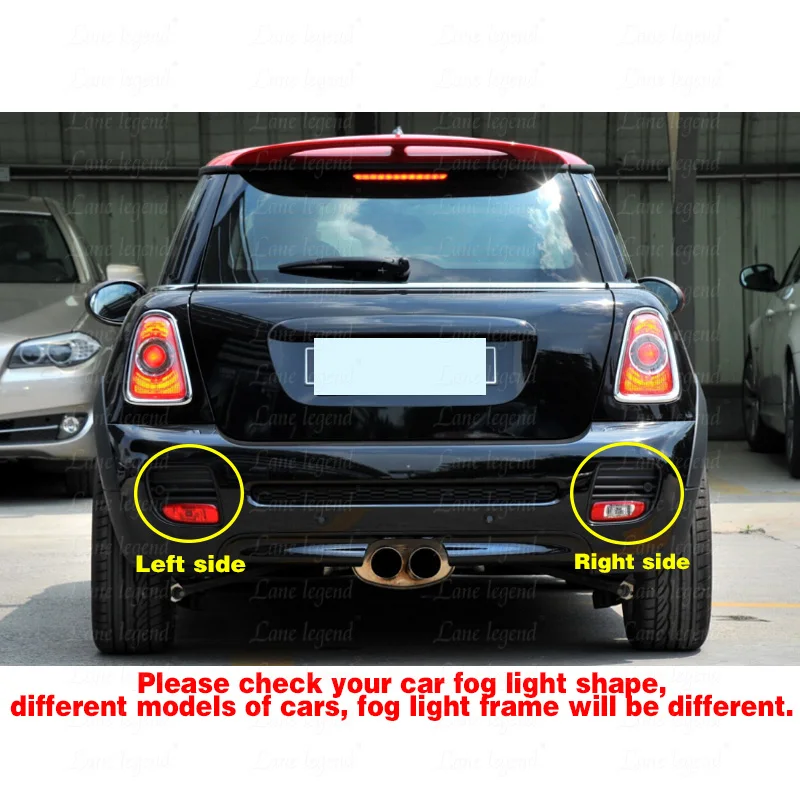 Для BMW MINI R56 R57 R58 R59 JCW 2005-2015 автомобильный задний бампер противотуманная фара рамка