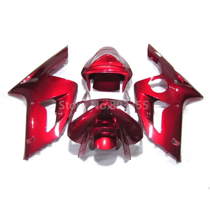 

Premium Injection fairings Kits Set For Kawasaki ZX6R 2003 2004 All Red New Hot Moto Fairings Bodywork zx6r 03 04 MK76