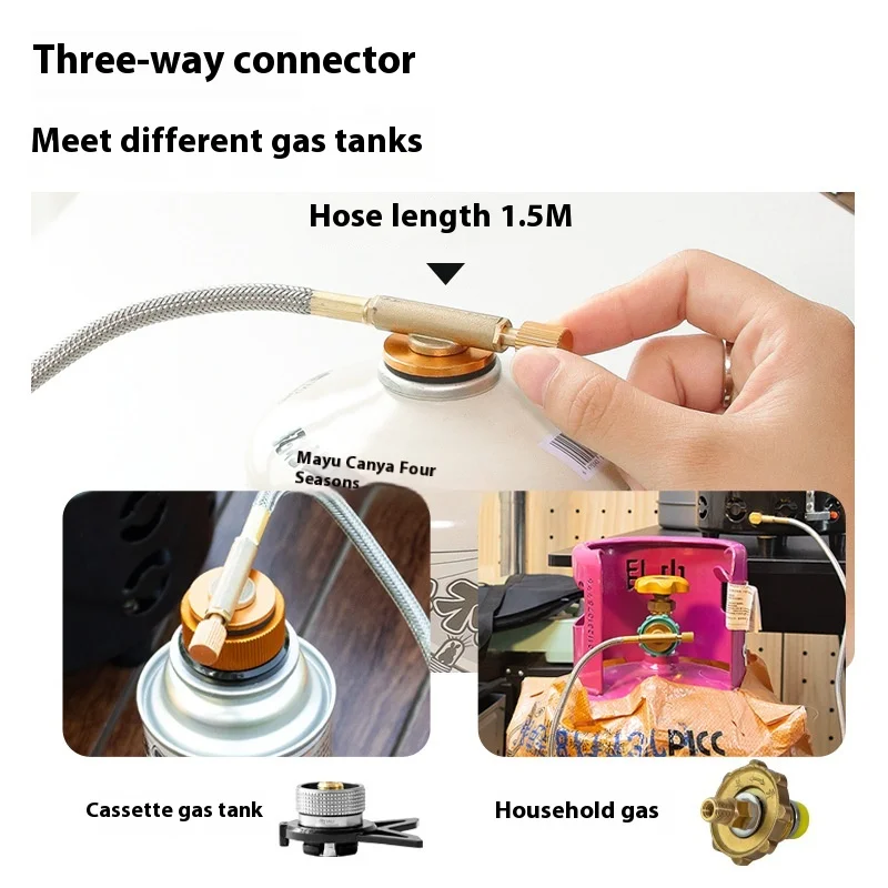 21800W Fierce Fire ультракомпактная ветрозащитная газовая плита с 8 конфорками и сумкой