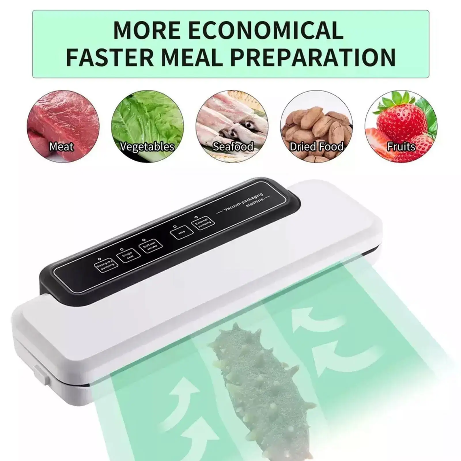 

New Home Food Vacuum Sealer Packaging Machine Sous Vide Bags Vacuum Packaging Packer Vacuum Bags For Home Kitchen Gadgets C9W5