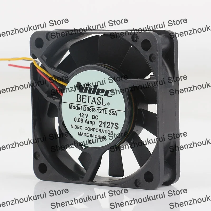Фото Новый Оригинальный Вентилятор Nidec D06R-12TL 25A 5V 24V 48V DC12V 0.09A AC EC 6015 60X60X15MM 6CM Бесшумный Трехпроводной Вентилятор Охлаждения для БП/Питания ЦПУ №3