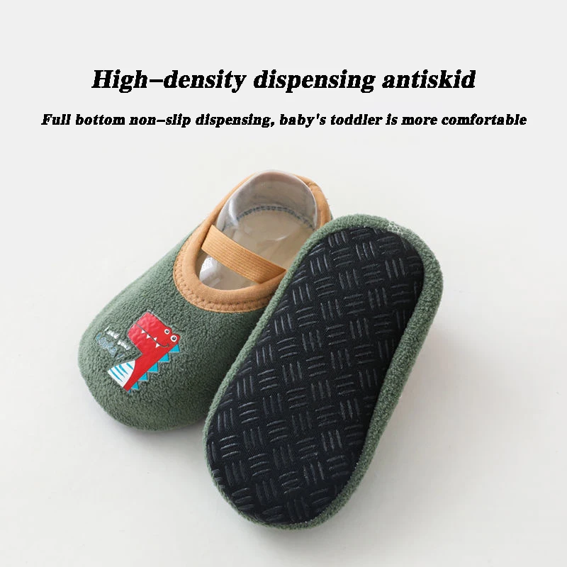Baby Anti-slip Socks Newborn Warm Crib Floor Shoes with Rubber Sole for Children Boy Toddler Foot Girl Infant Cute Kids Slippers images - 6