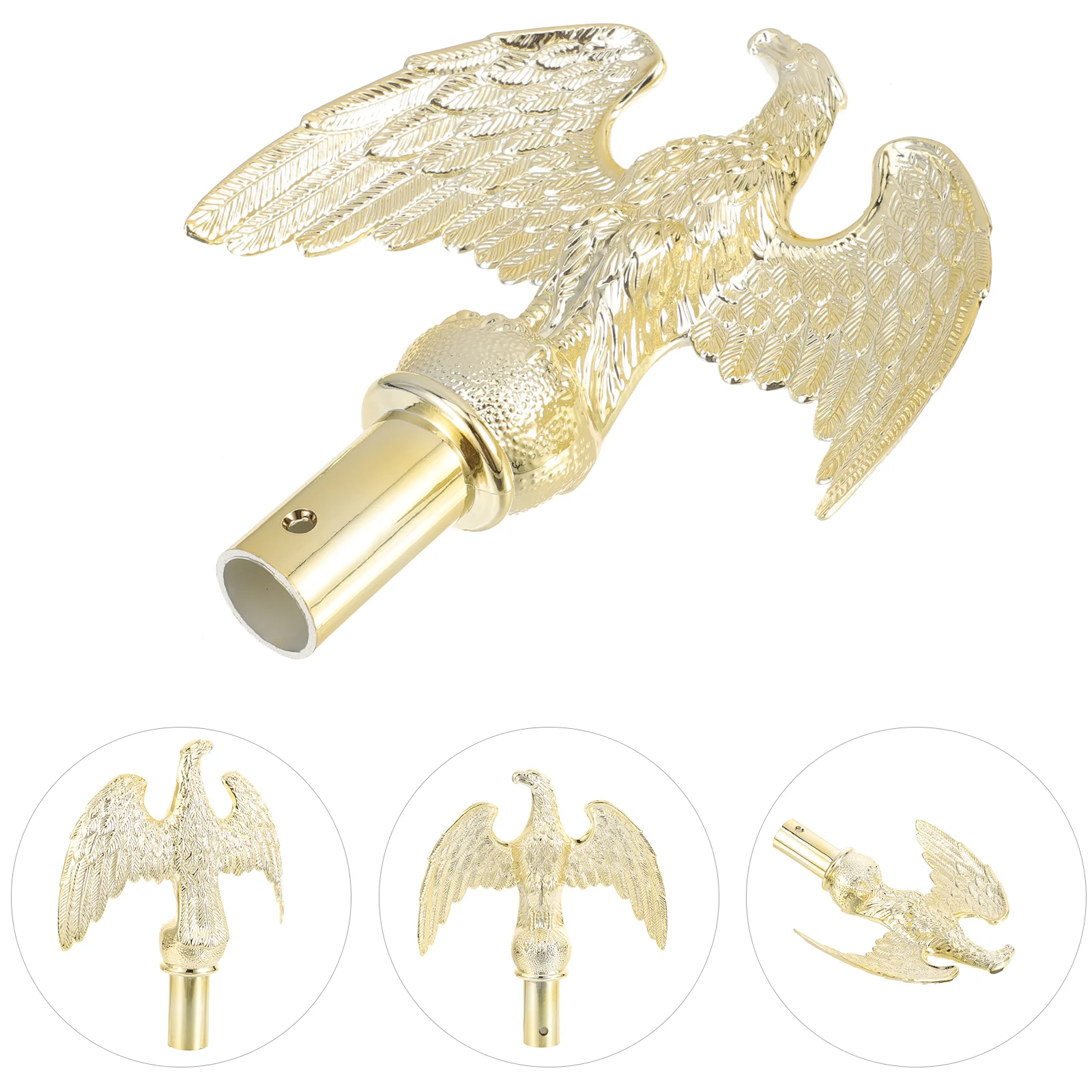 

Delicate Eagle Shape Flag Pole Top Decoration Outdoor Flag Pole End Ornament