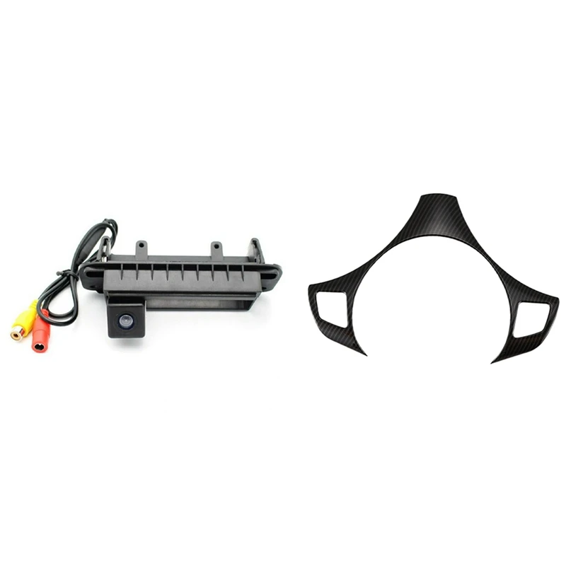 

2 Set Car Accessories: 1 Pcs Car Steering Wheel Decoration Cover & 1 Set Car Rear View Camera Reverse Parking Camera