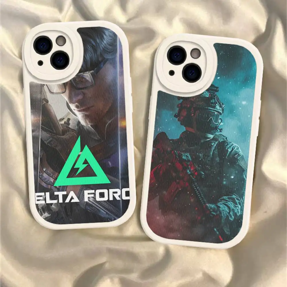 Фото Чехол для телефона с дизайном тактической игры Delta Force для iPhone 11 12 13 14 15 16 Pro Max Mini Plus, мягкий кожаный чехол №2
