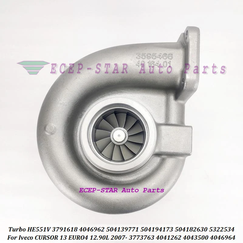 Фото Турбокомпрессор 3791618 HE551V 3773763 05042692300 4046962 для Iveco CURSOR 13 EURO 4 4041262 504182630 05042692290 504139771 504194173 №3