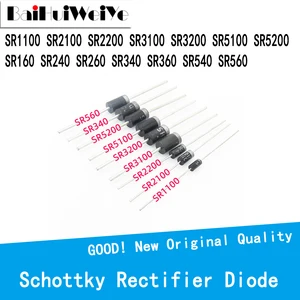 20PCS/LOT SR1100 SR2100 SR2200 SR3100 SR3200 SR5100 SR5200 SR160 SR240 SR260 SR340 SR360 SR540 SR560 Schottky Rectifier Diode