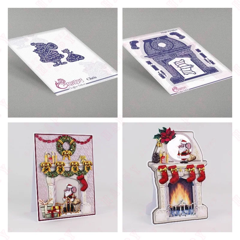 

Christmas Joy Die 2022 New Metal Cutting Die DIY Scrapbooking Paper Craft Handmade Album Card Template Magic Fireplace Chris Set
