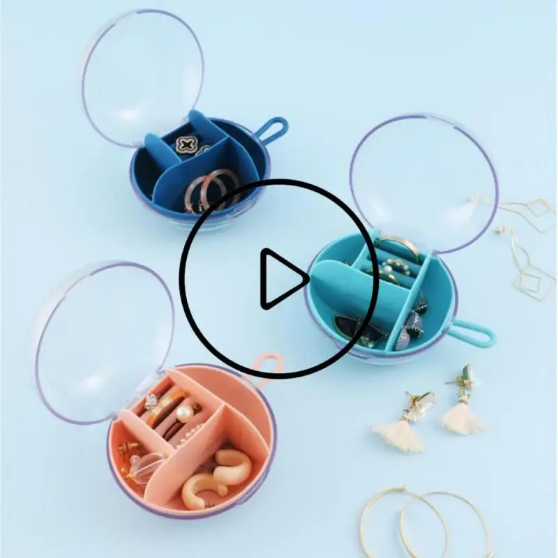 

Portable Jewelry Box Earrings Earplug Coin Small Box Hand Necklace Home Travel Business Camping Earrings Plastic Storage Box