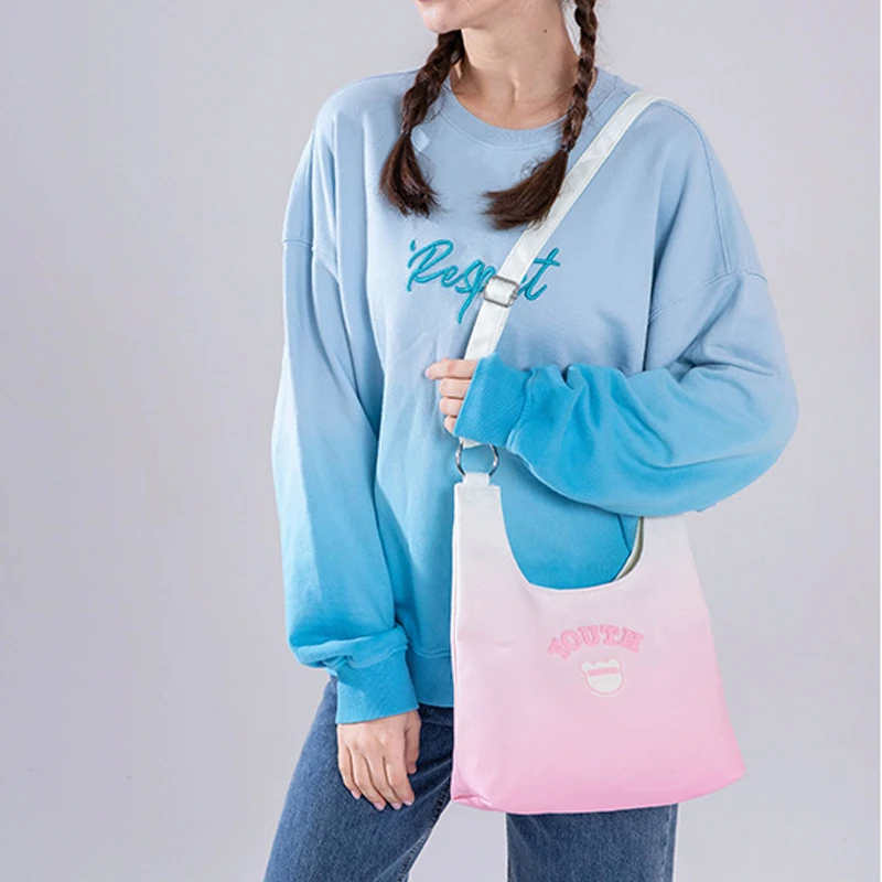 

2022 Summer New Lady Canvas Women Bag Fashion Large-capacity Daily Underarm Messenger Student Handbag Crossbody Letter Put Book