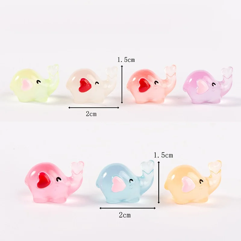 

Светящиеся мини-слоны из смолы, набор из 10 штук