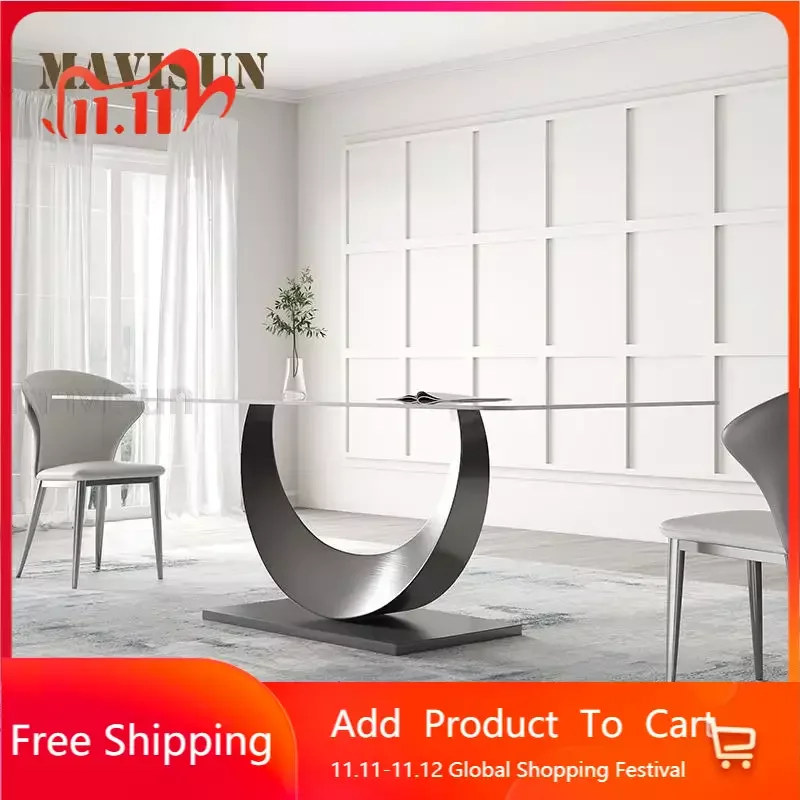 

Italian Minimalist Slate Dining Table Size Apartment Light Luxury Modern High-end Rectangular Creative Designer Kitchen Table
