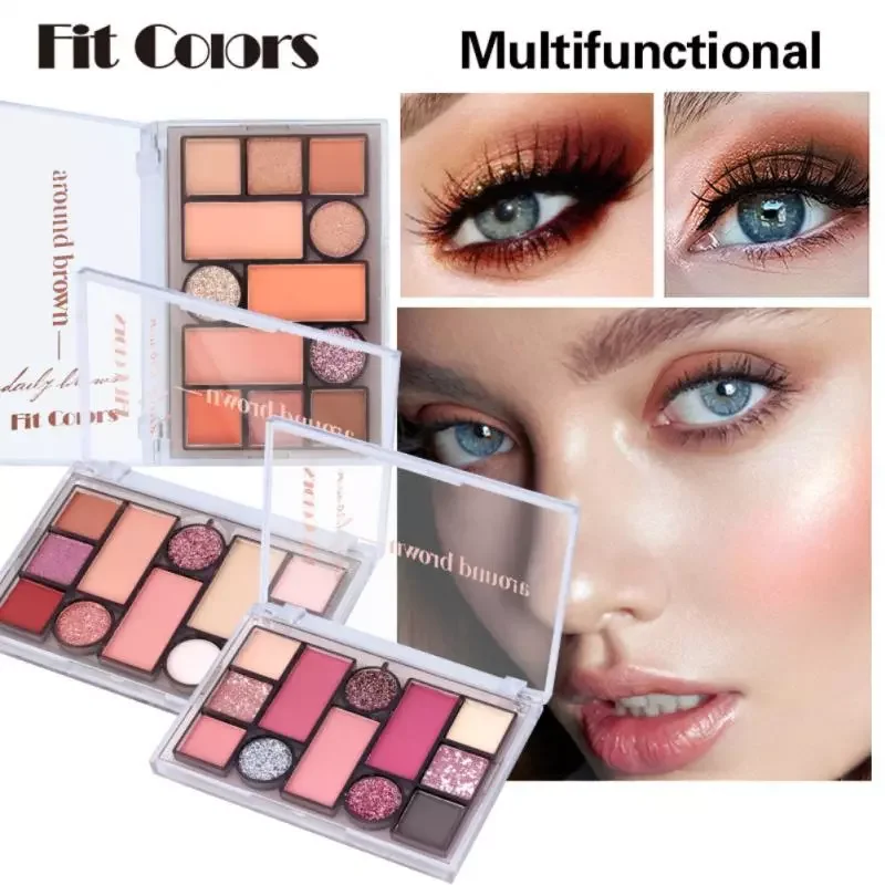 

NEW2023 12 Colors Eyeshadow Palette Makeup Matte Pearlescent Earth Color Blush Eye Brow Powder Waterproof Eye Cosmetic TSLM2
