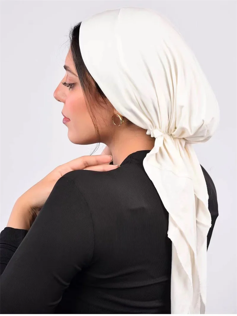 

Wild Stripe Wrinkle Modal Cotton Jersey Skullies & Beanie Underscarf Full Cover Headwrap Hijab Turbante Turban Mujer Muslim Caps
