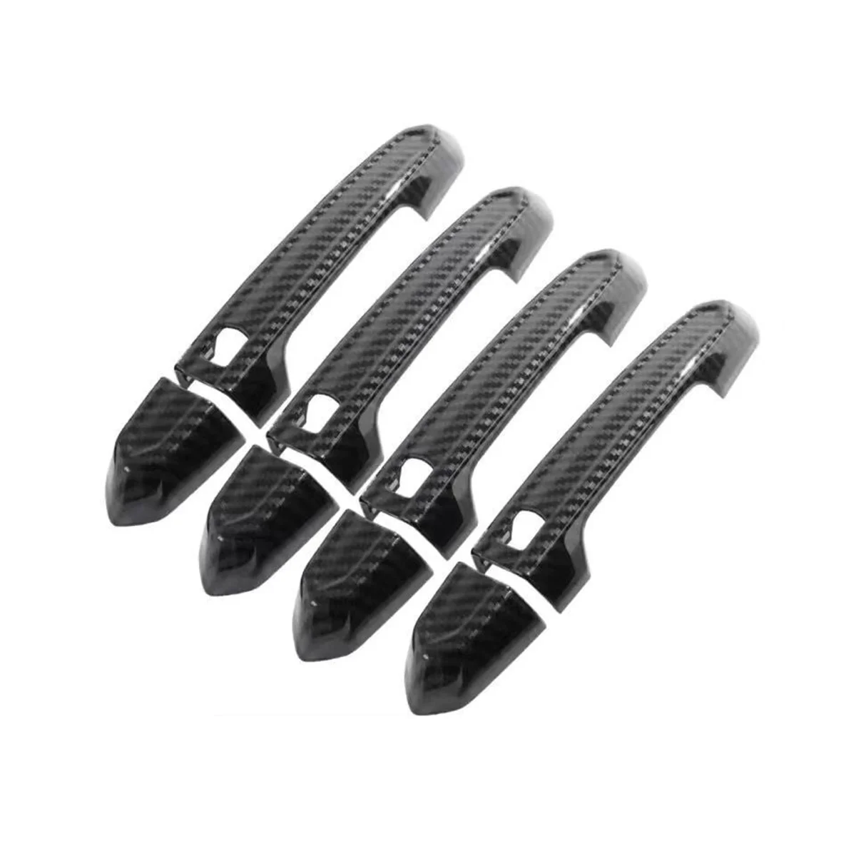

Car Carbon Fiber Exterior Side Door Handle Frame Trim with Smart Hole