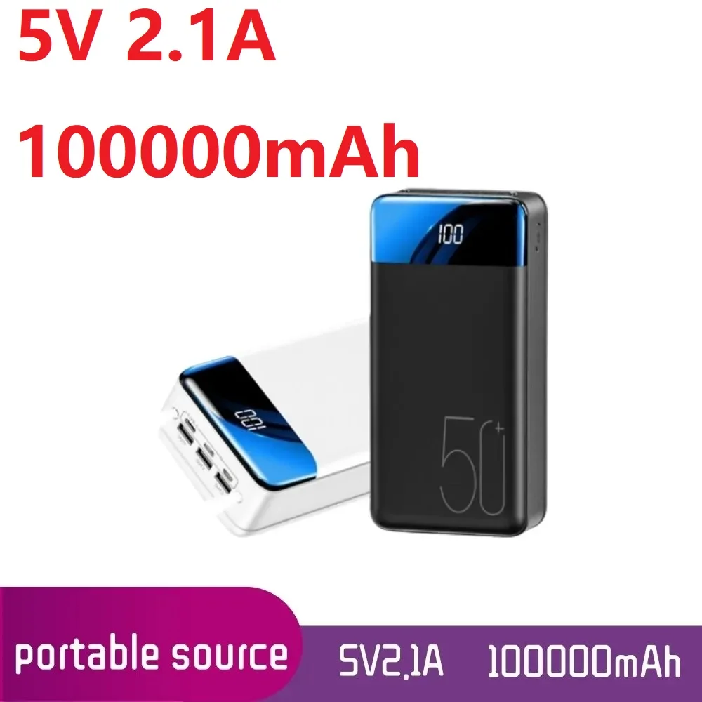 

Air Express Arrival Lithium Polymer Battery Universal Mobile Charging Set with LED Light Portable Charger 5V 2.1A 100000mAh