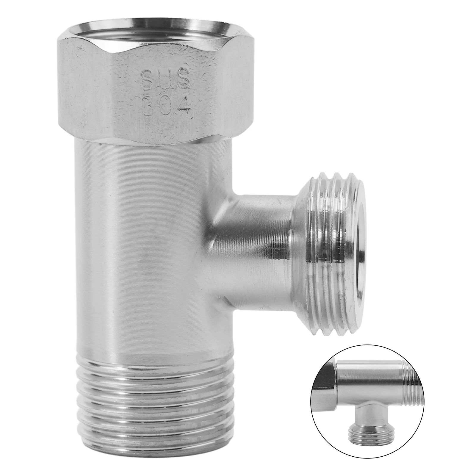 

Diverter Valve Connect Easily with T Valve Diverter for Bath Bidet Sprayer Shower 304 Stainless Steel Material
