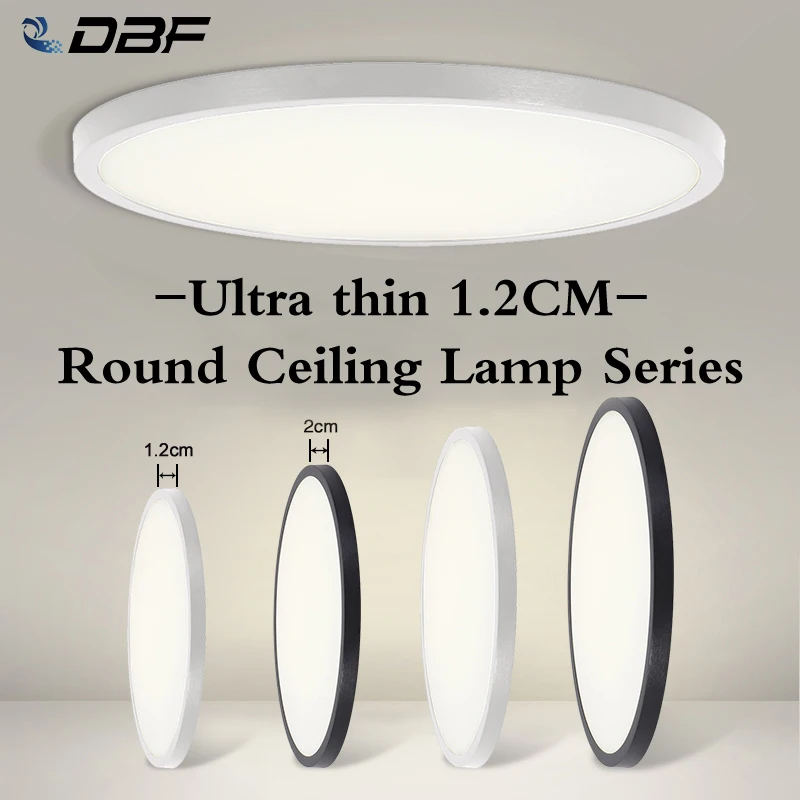 

[DBF]Thin to 0.5Inch Indoor Round LED Ceiling Light Series 24W 48W Surface Mount Ceiling Lamp For Living Room Bedroom Kitchen