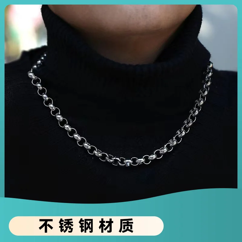 

Creative personality hip-hop exquisite non-fading pendant niche design irregular titanium steel necklace Birthday Party Gifts