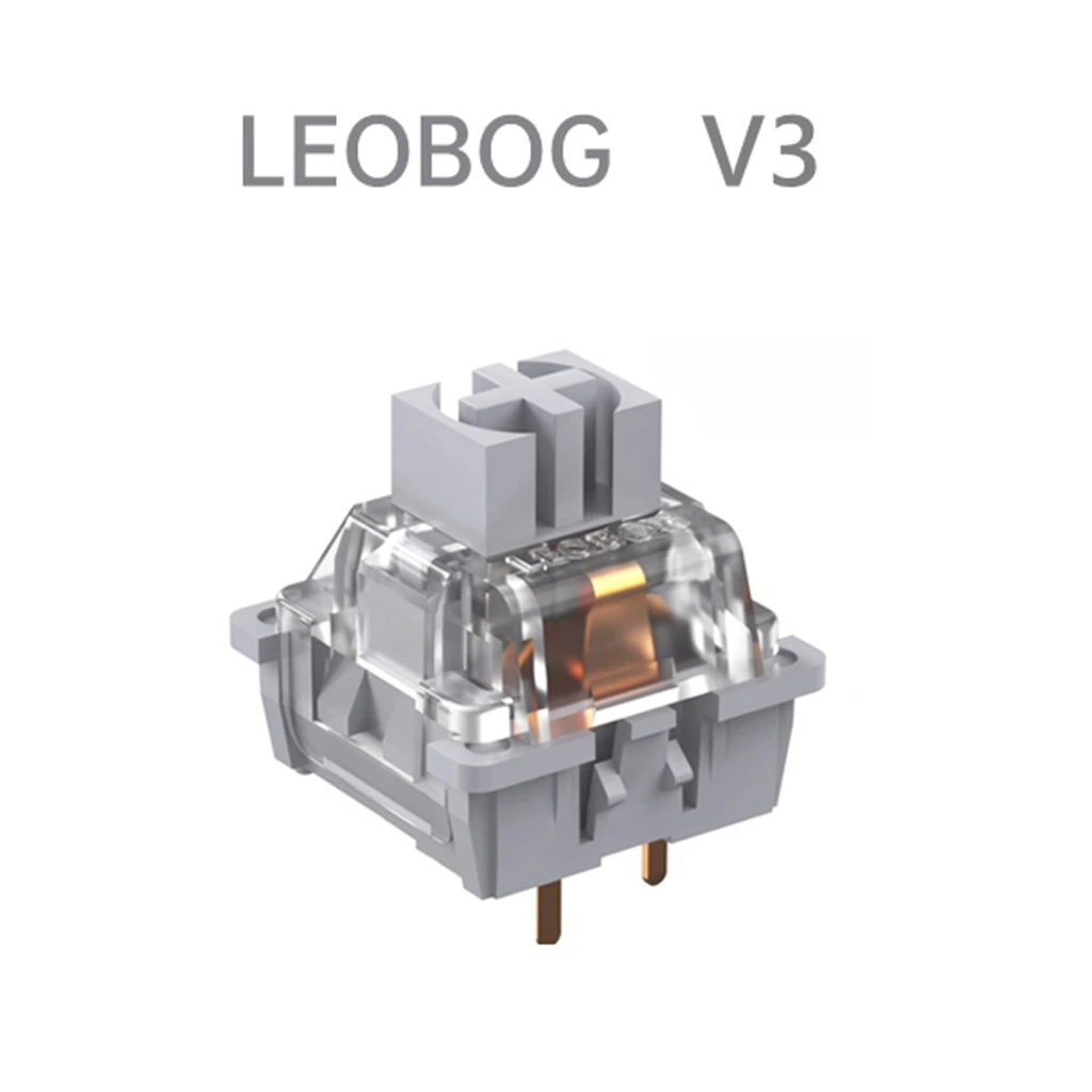 Клавиатура LEOBOG GrayWood V3, 3 контакта, линейная механическая клавиатура на заказ, HIFI RGB, смазанные переключатели с горячей заменой, 57 г, для GK61