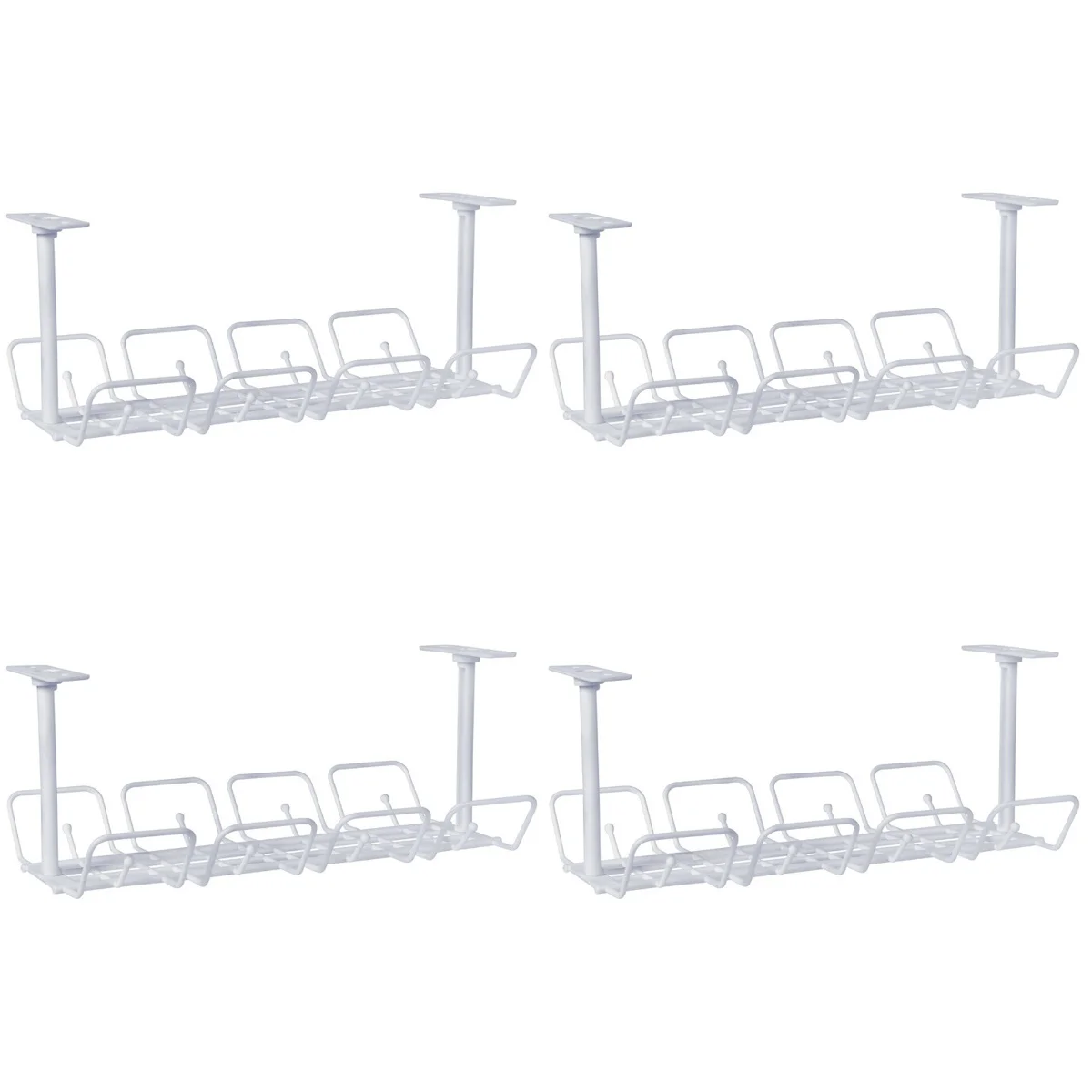 

4 Sets Under Desk Cable Basket Home Supplies Under Desk Cable Storage Rack Home Cable Rack Under Desk Hanging Basket