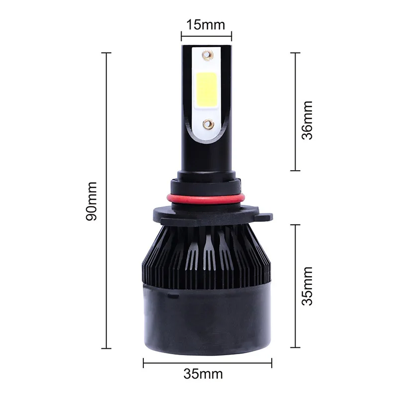

China low pice selling car lighting C6 h4 h1 h7 9005 h11 LED headlight