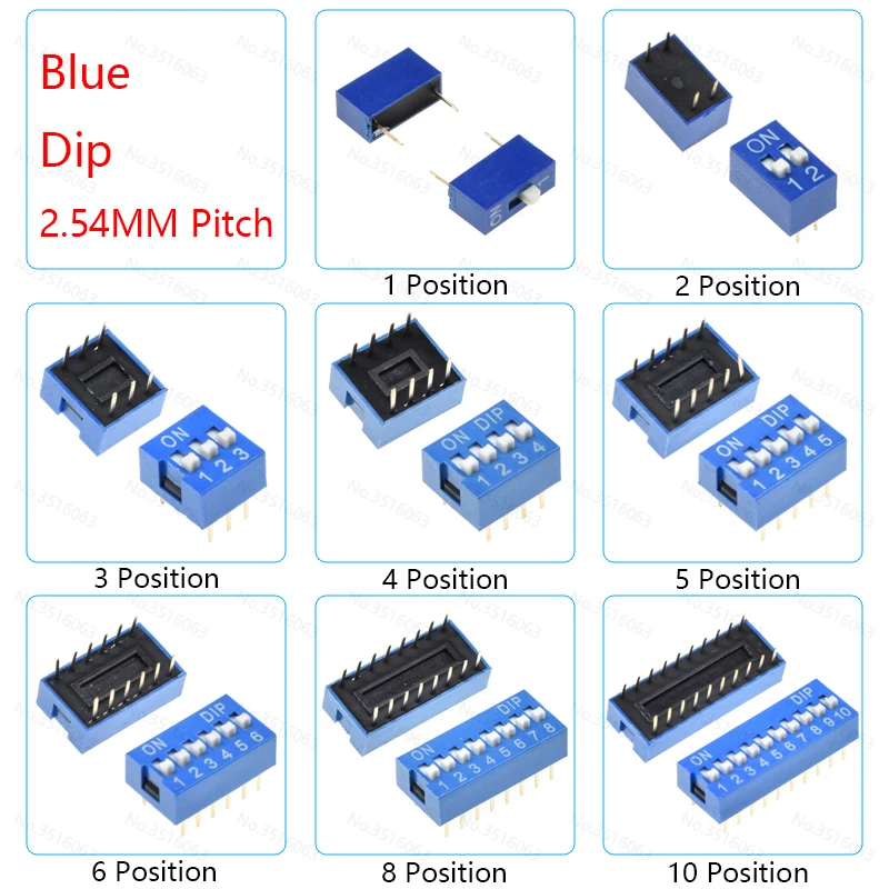 

ALINSIN Переключатель тумблер 1.27/2.54 мм